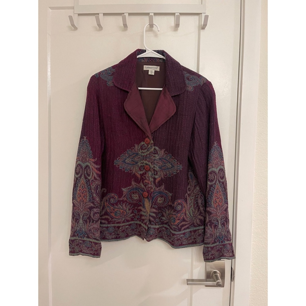 Vintage Coldwater Creek Wool Blend Jacket Fall Purple Whimseygoth